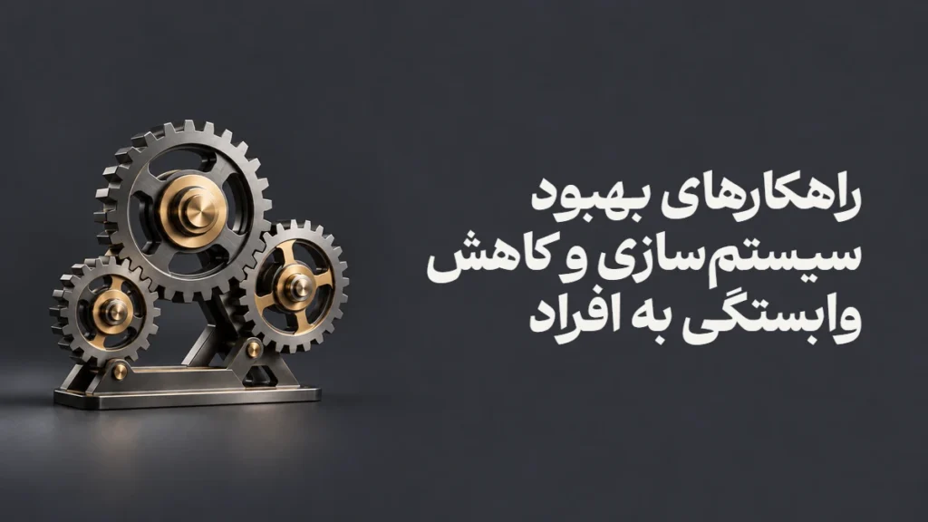 راهکارهای بهبود سیستم‌سازی و کاهش وابستگی به افراد